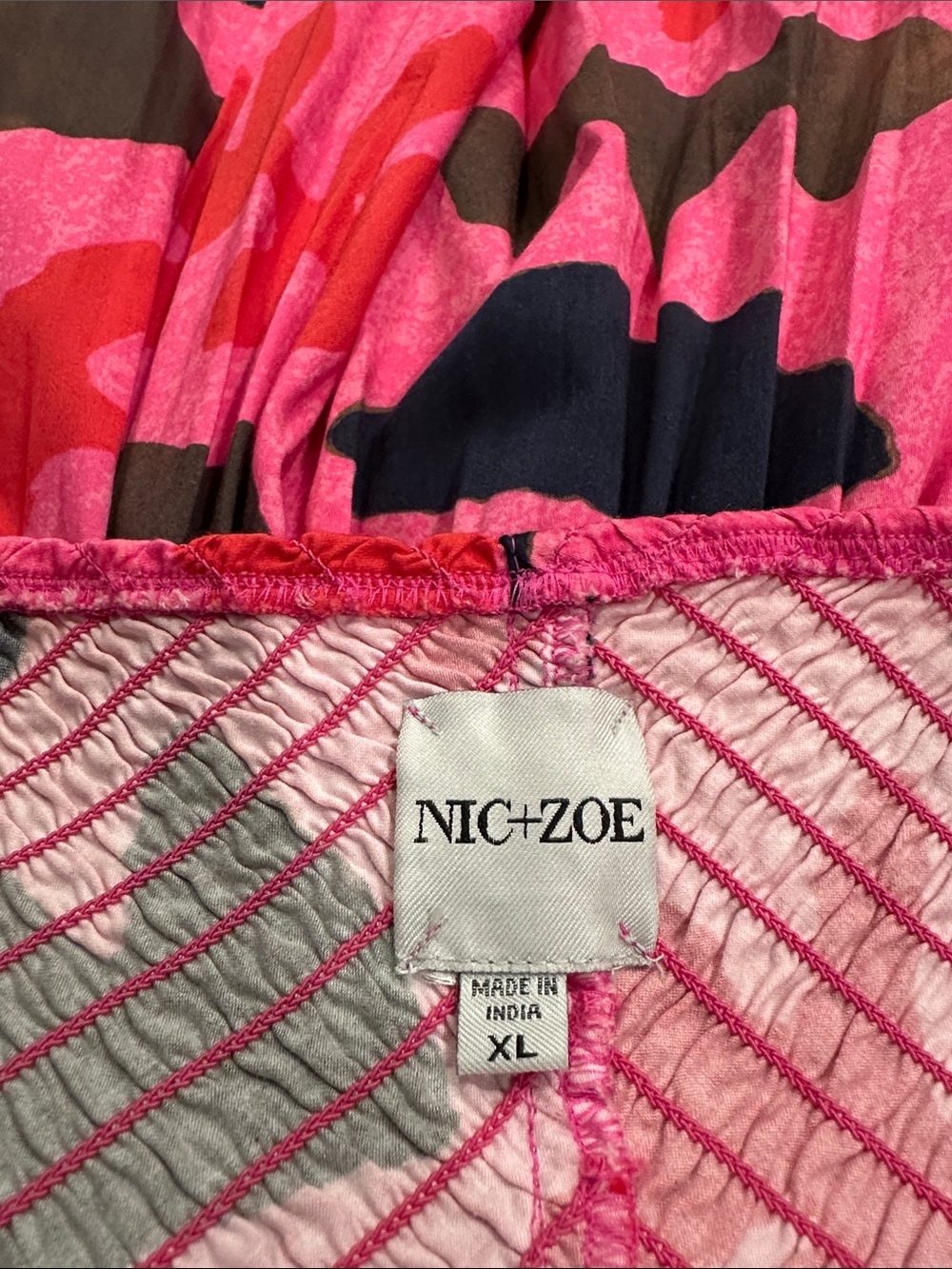 NIC+ZOE Pink & Black Printed Sundress - Picture 4 of 5